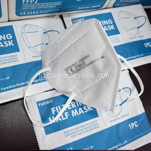 Masker Wajah FFP2 Flat Anti Slip Lipat Ramah-19